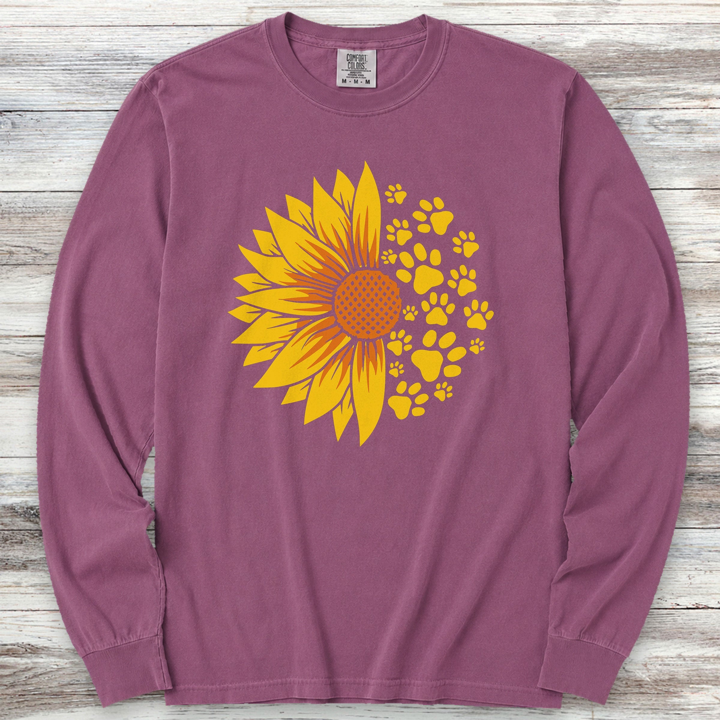 Sunflower Long Sleeve Tee - Berry