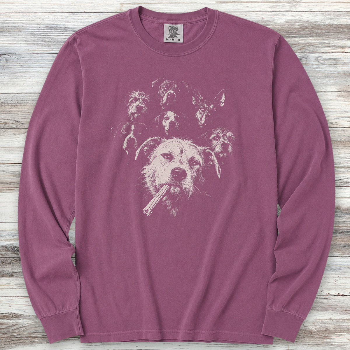 Mutt & The Gang Long Sleeve Tee - Berry