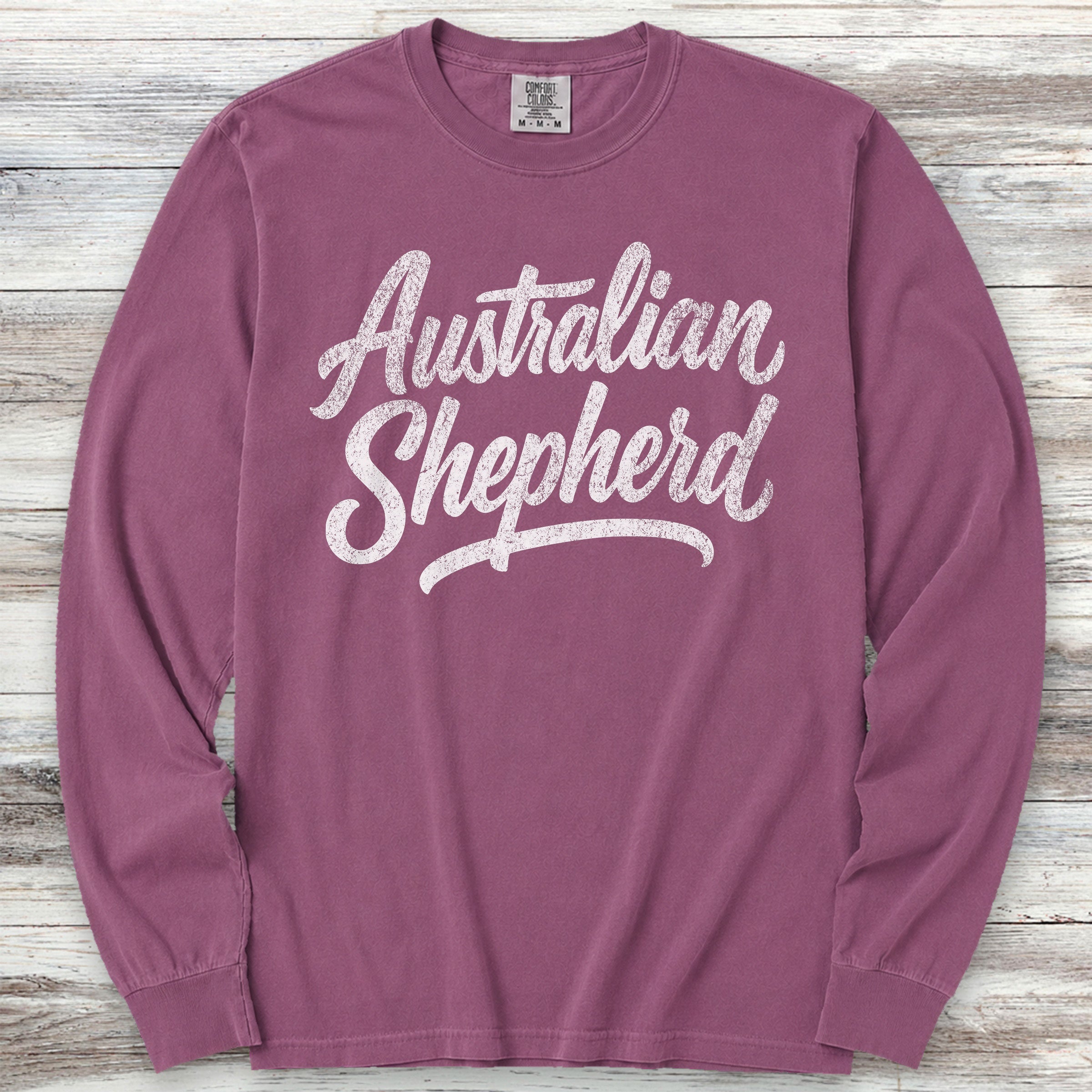 Australian Shepherd Team Long Sleeve Tee - Berry