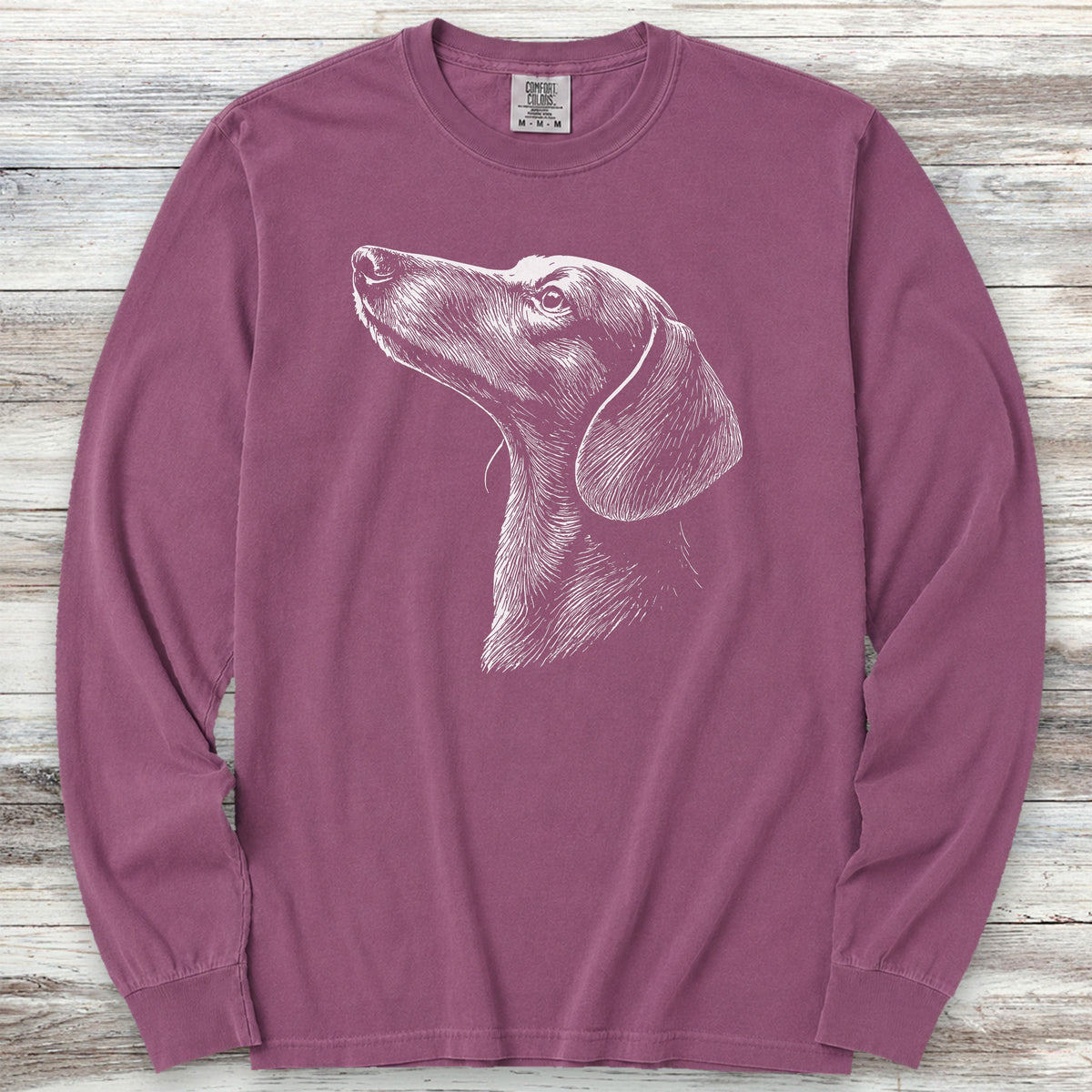 Dachshund Loyalty Long Sleeve Tee - Berry