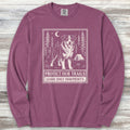 Australian Shepherd Black Tri-color Protect Trails Long Sleeve Tee - Berry