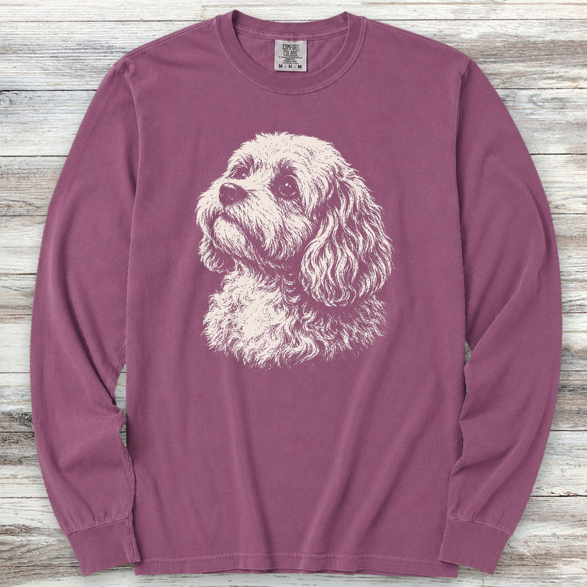 Cavapoo Loyalty Long Sleeve Tee - Berry