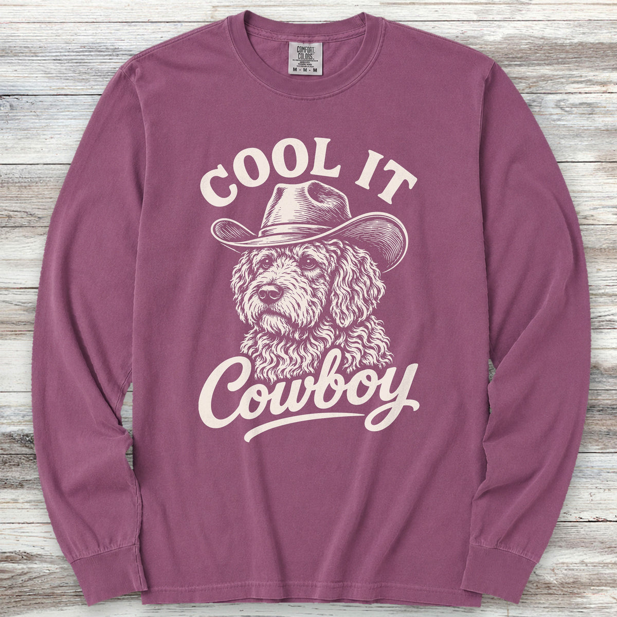 Labradoodle Cool It Long Sleeve Tee - Berry
