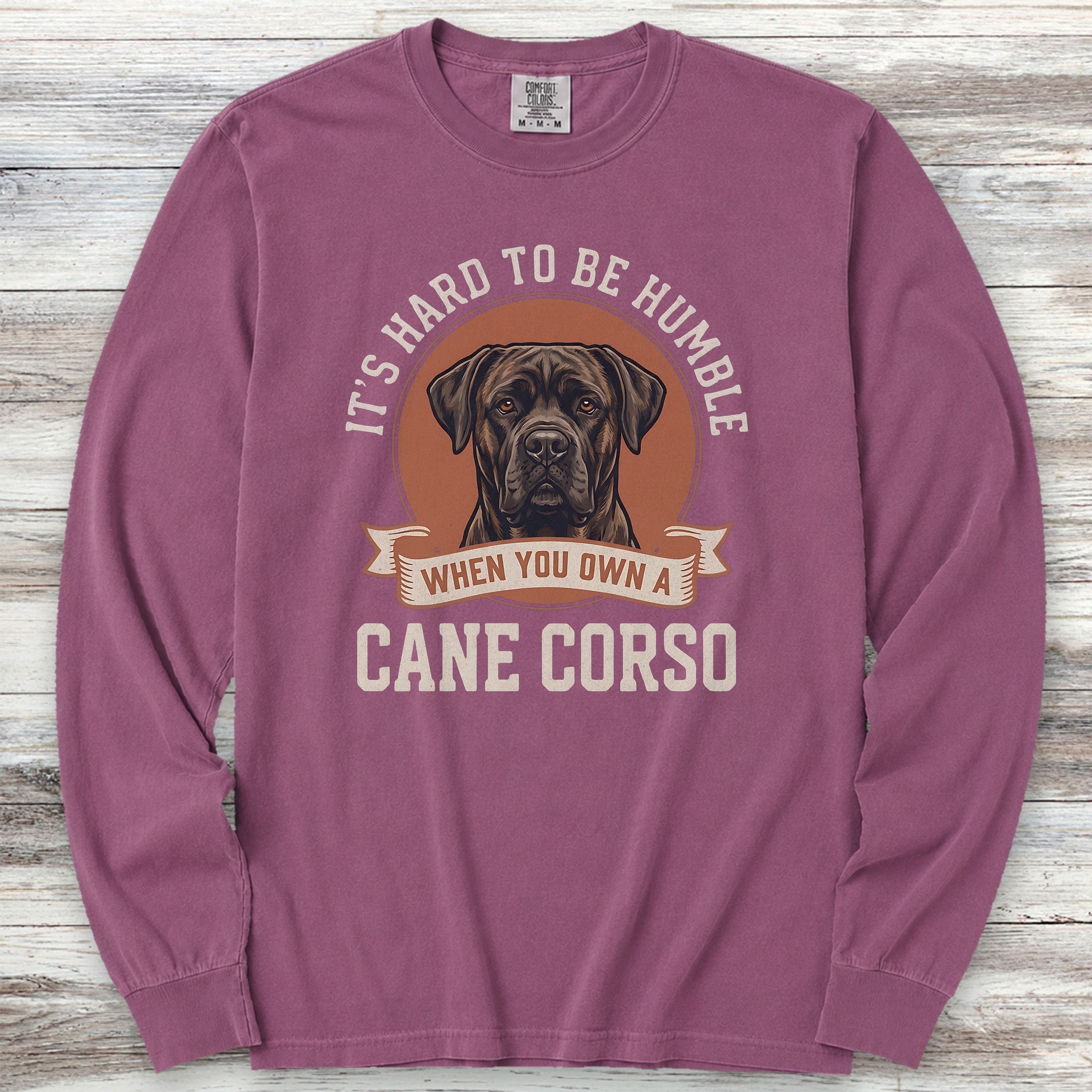 Cane Corso Humble Long Sleeve Tee - Berry