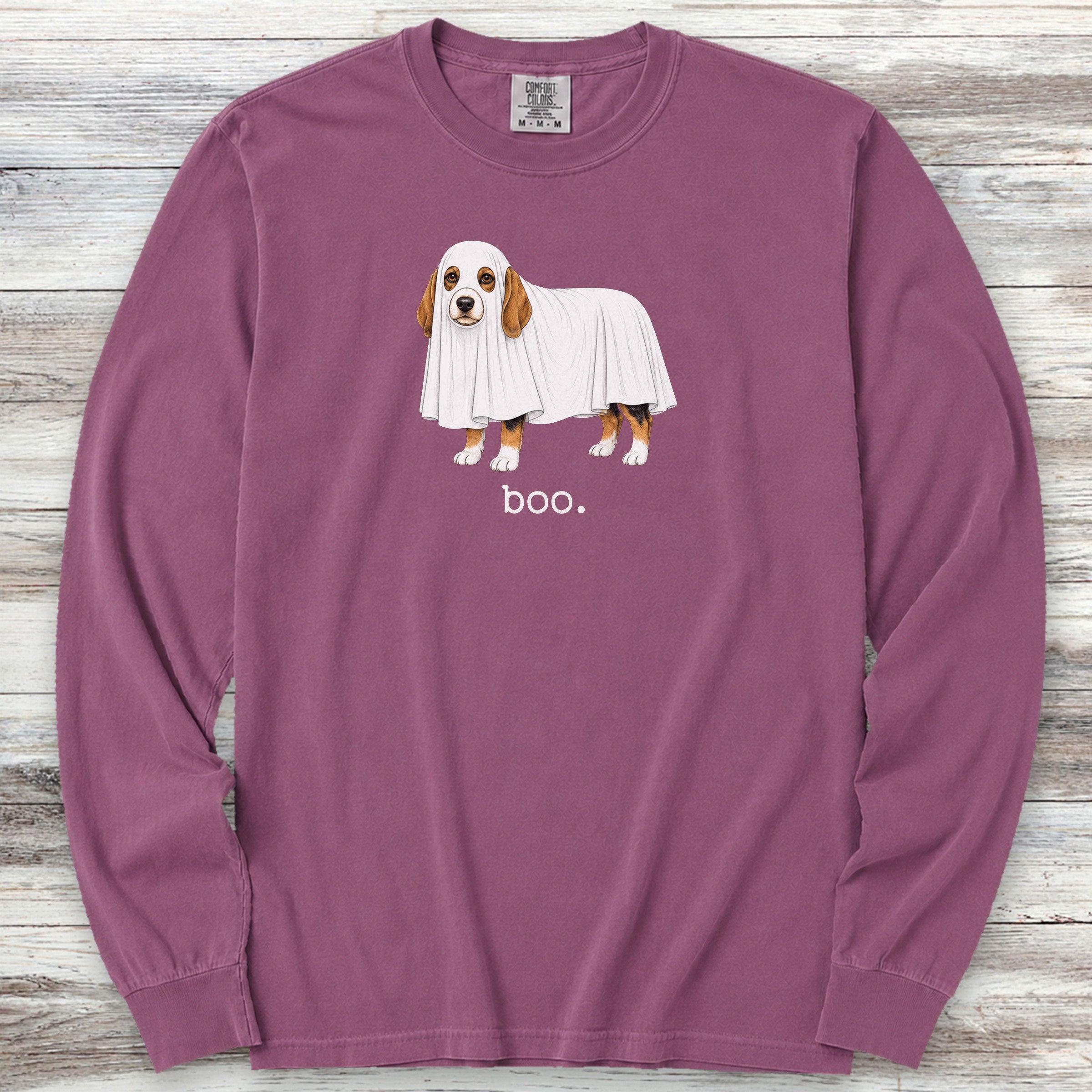 Beagle Boo Long Sleeve Tee - Berry