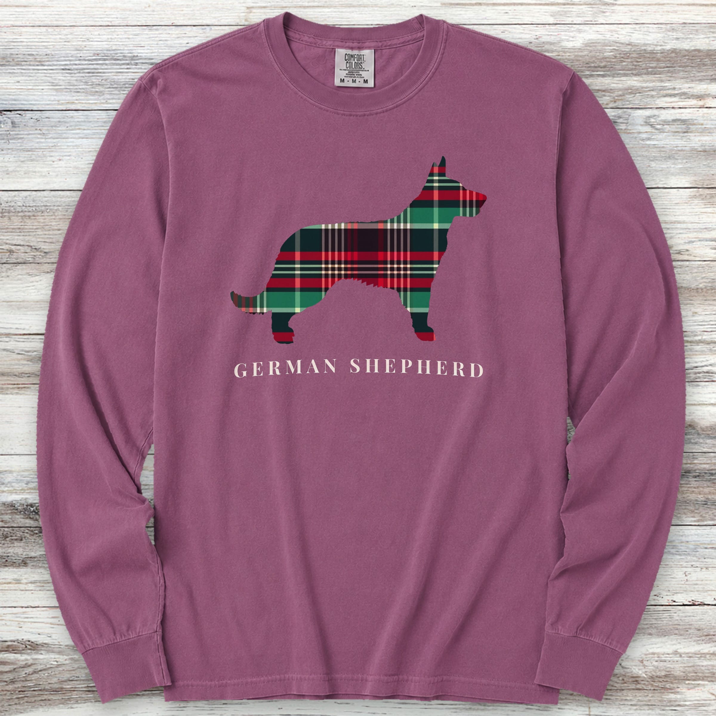 German Shepherd Winter 2025 Long Sleeve Tee - Berry