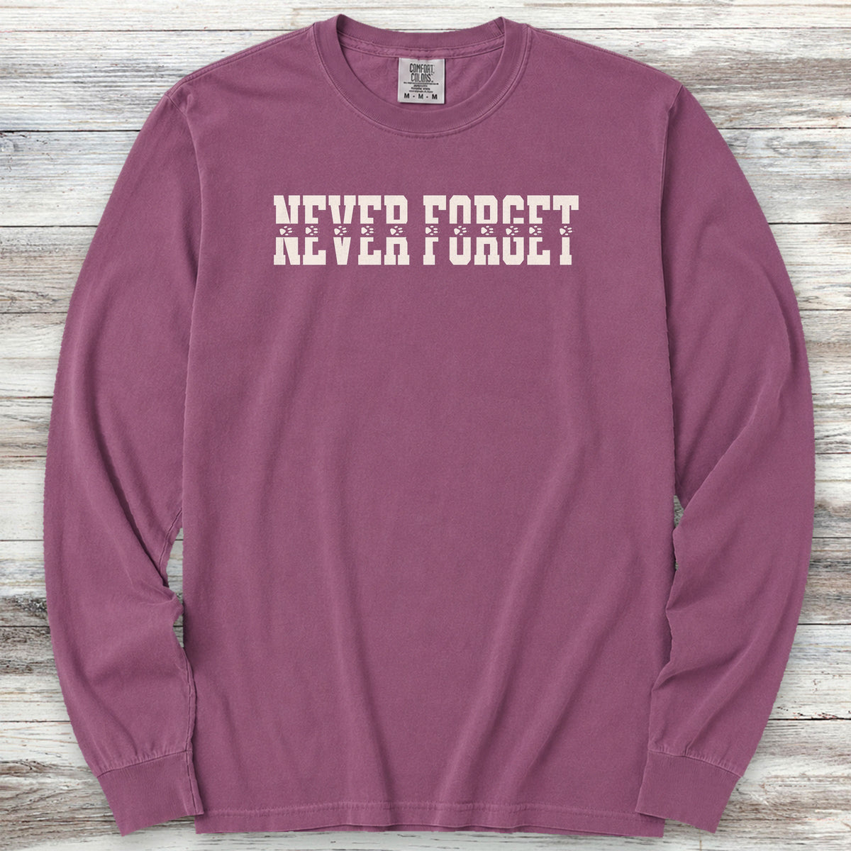 Never Forget Long Sleeve Tee - Berry