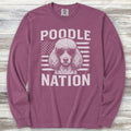 Poodle Nation Long Sleeve Tee - Berry