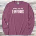 Sleep With A Dog Long Sleeve Tee - Berry