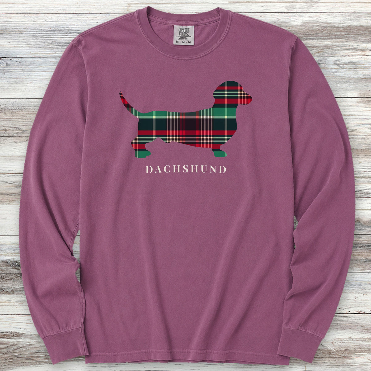 Dachshund Winter 2025 Long Sleeve Tee - Berry