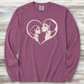 Beagle Heart Bond Long Sleeve Tee - Berry