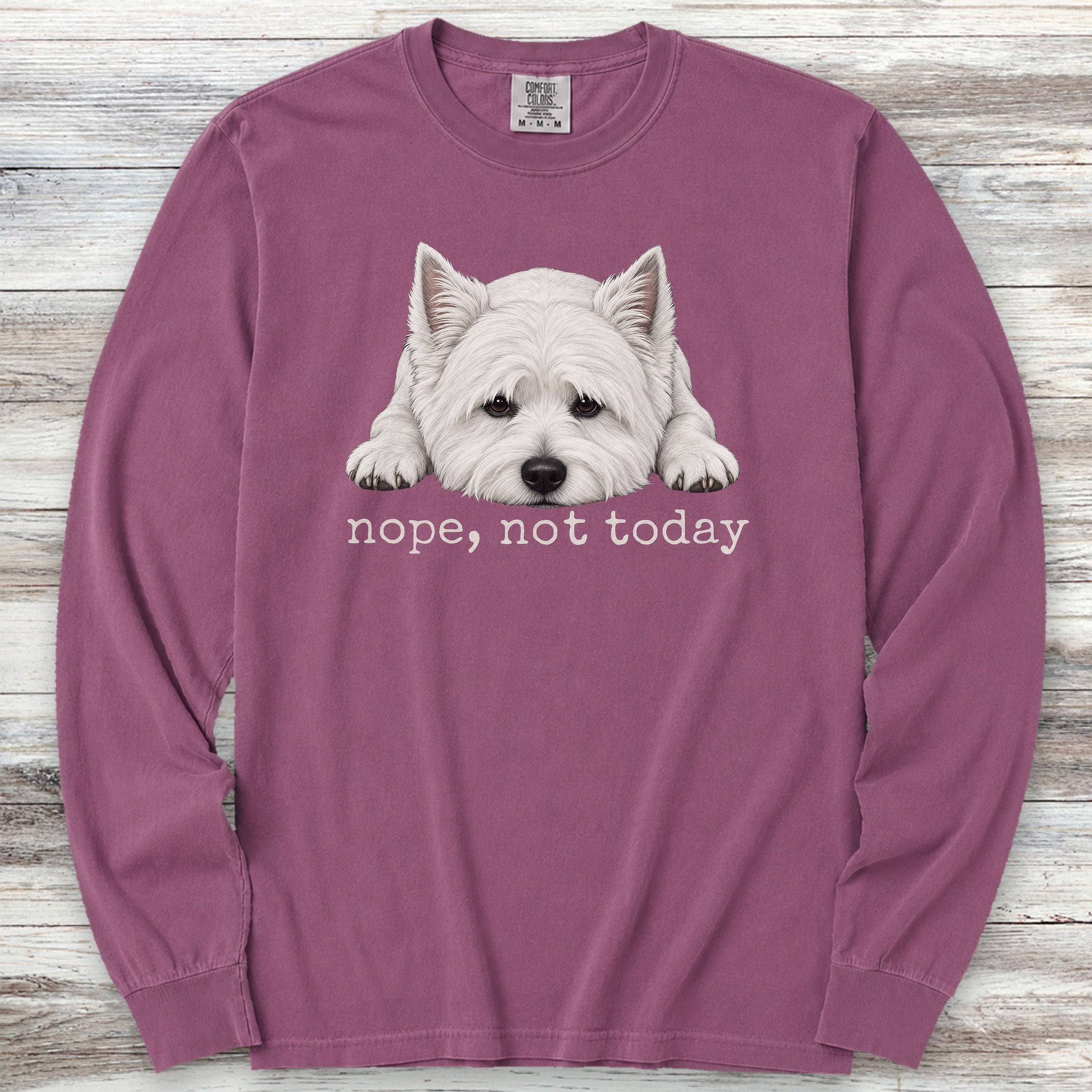 West Highland Nope Long Sleeve Tee - Berry