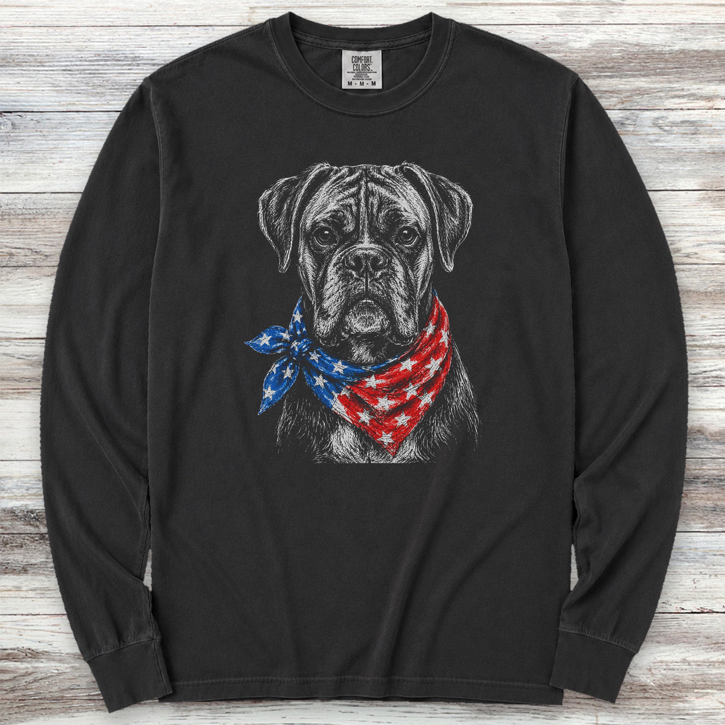 Boxer Patriot Long Sleeve Tee - Black