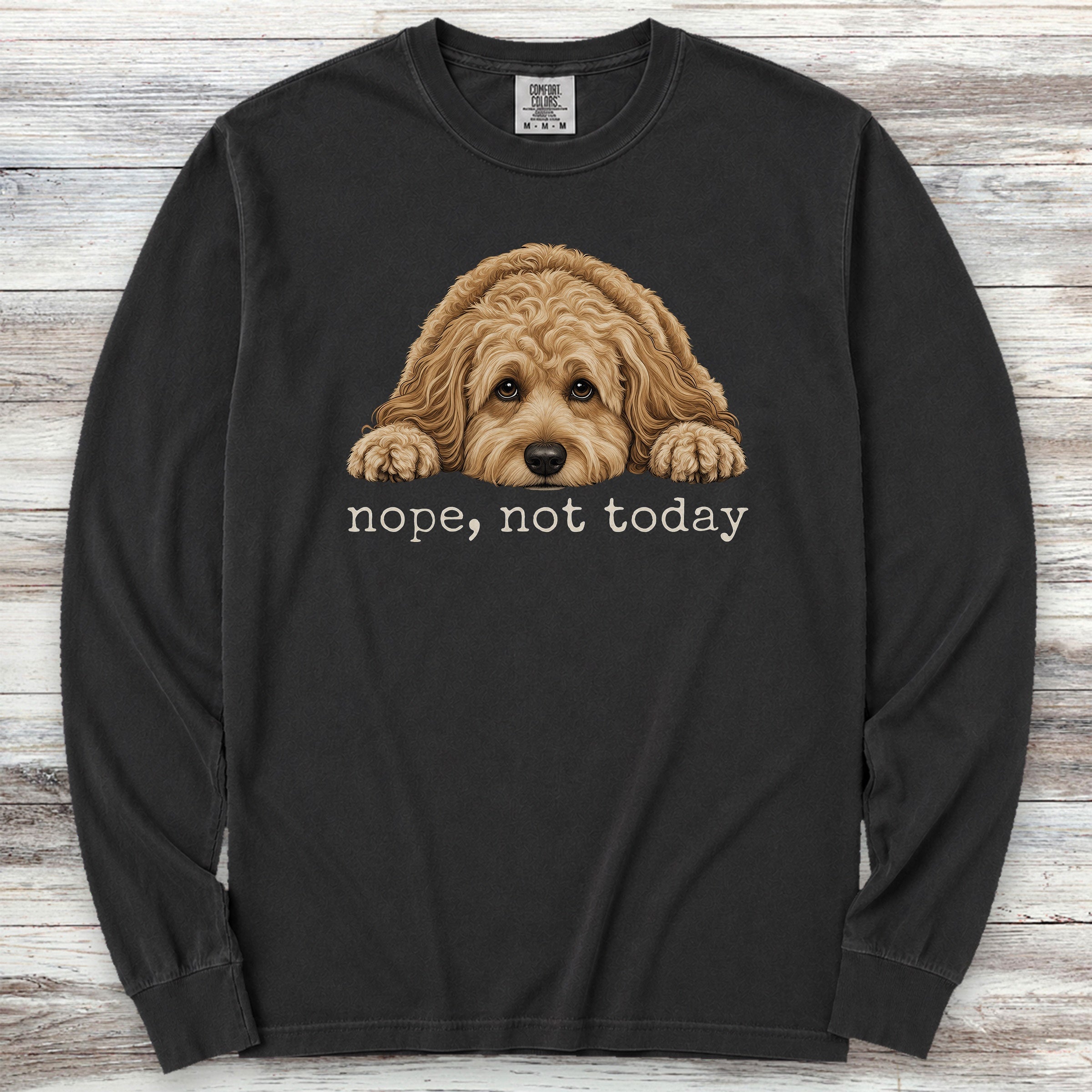 Cockapoo Nope Long Sleeve Tee - Black