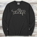 Thankful Pawprint Long Sleeve Tee - Black