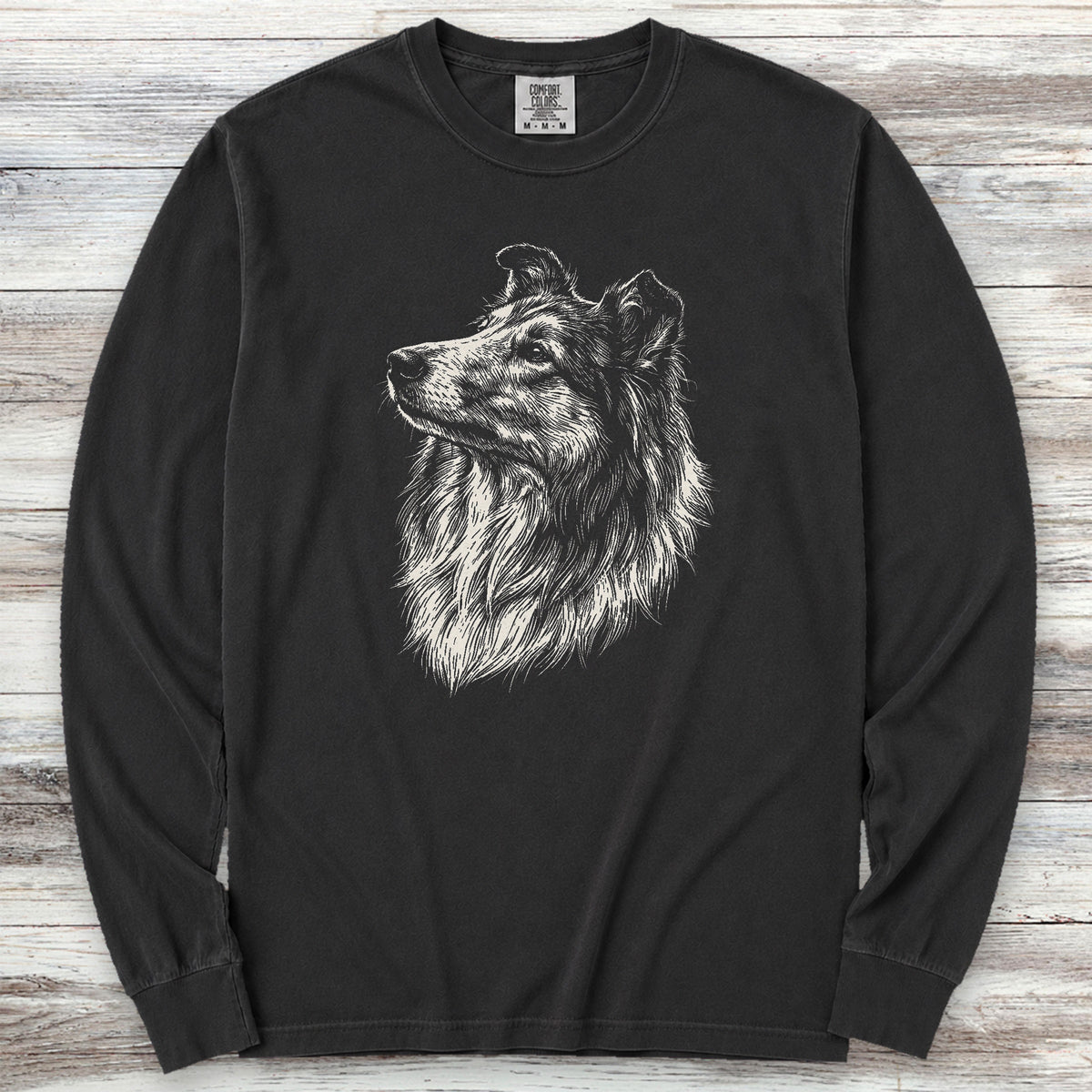 Rough Collie Loyalty Long Sleeve Tee - Black