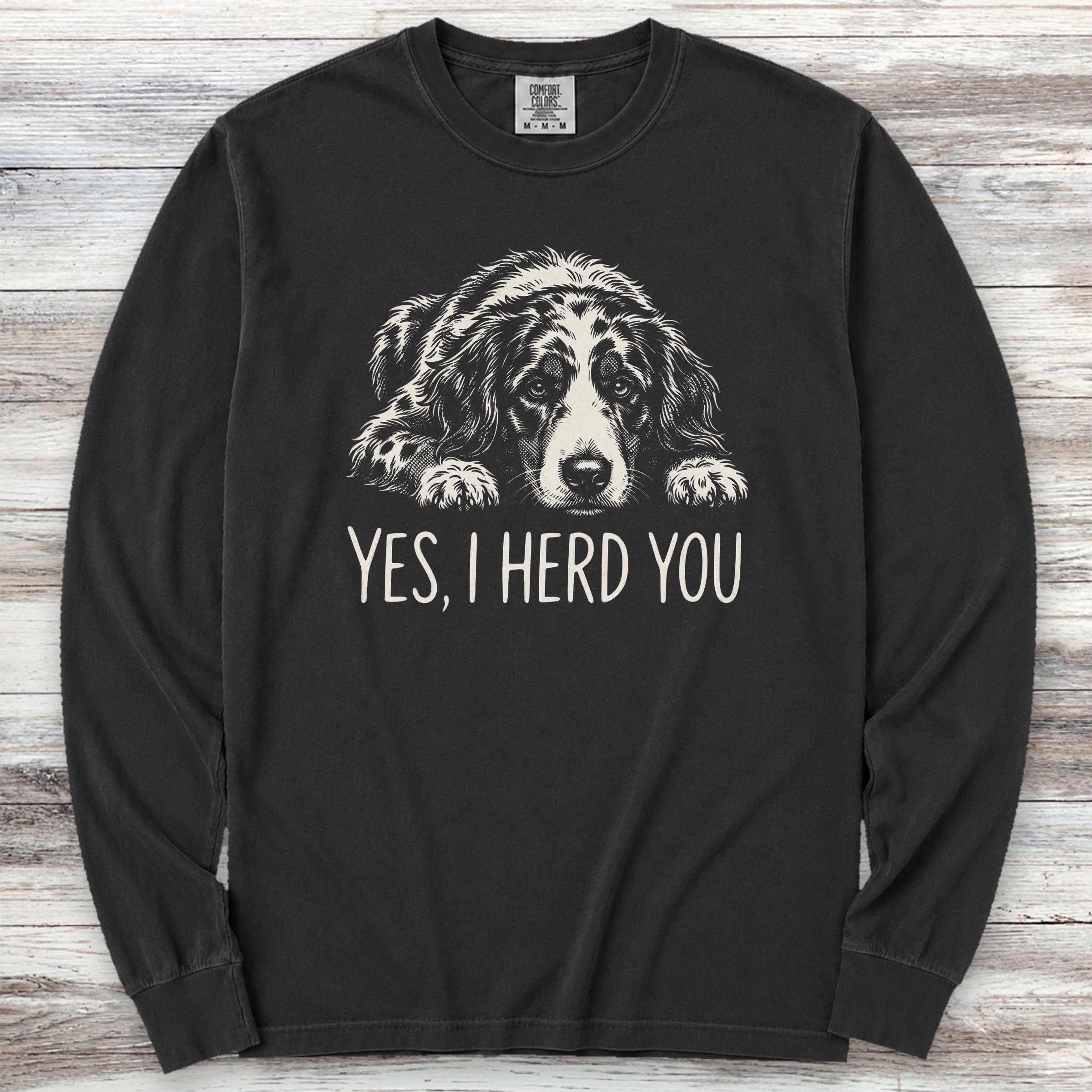 Aussiedoodle Herd You Long Sleeve Tee - Black