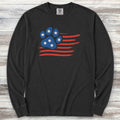 Paw Print Flag Long Sleeve Tee - Black