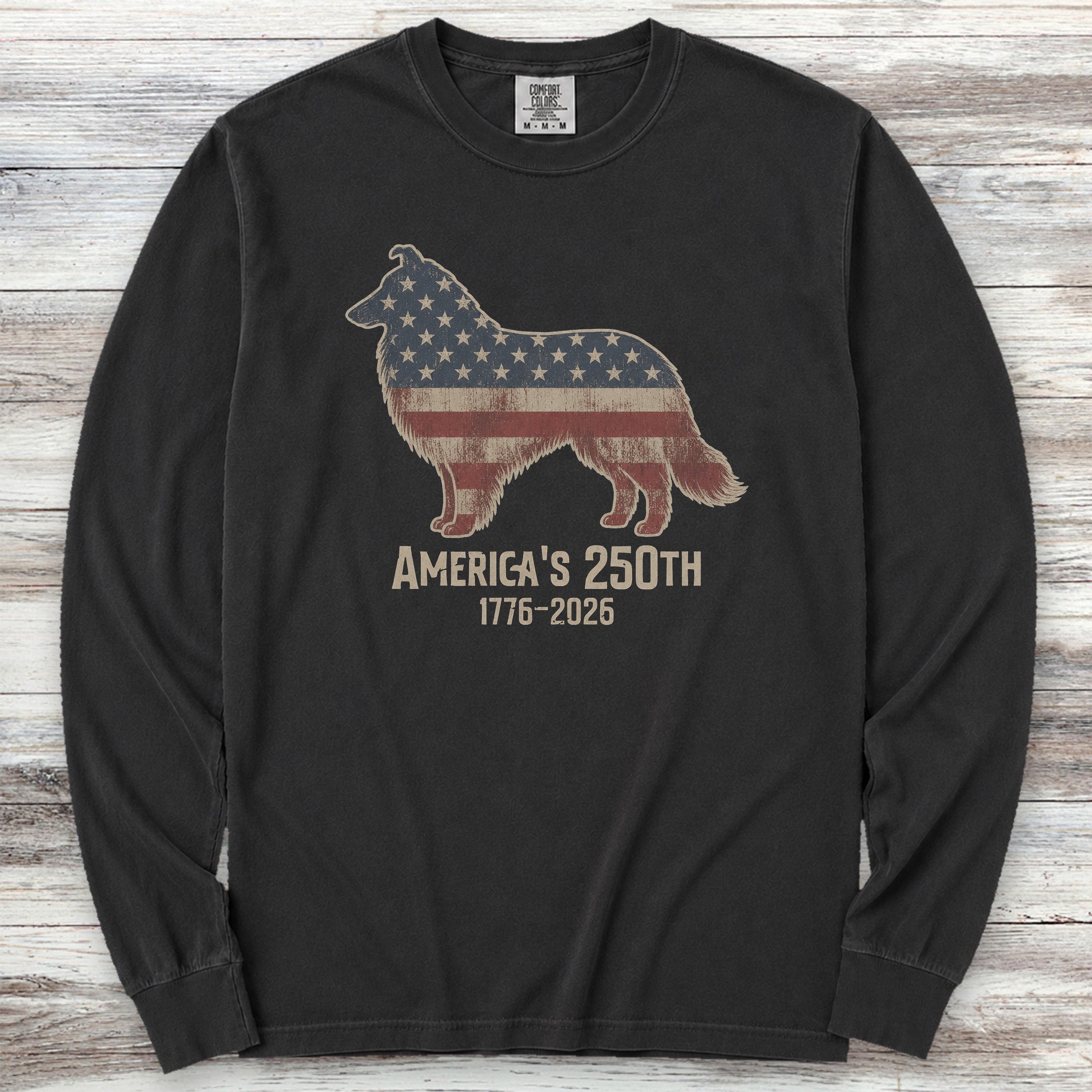 Rough Collie 250 Long Sleeve Tee - Black