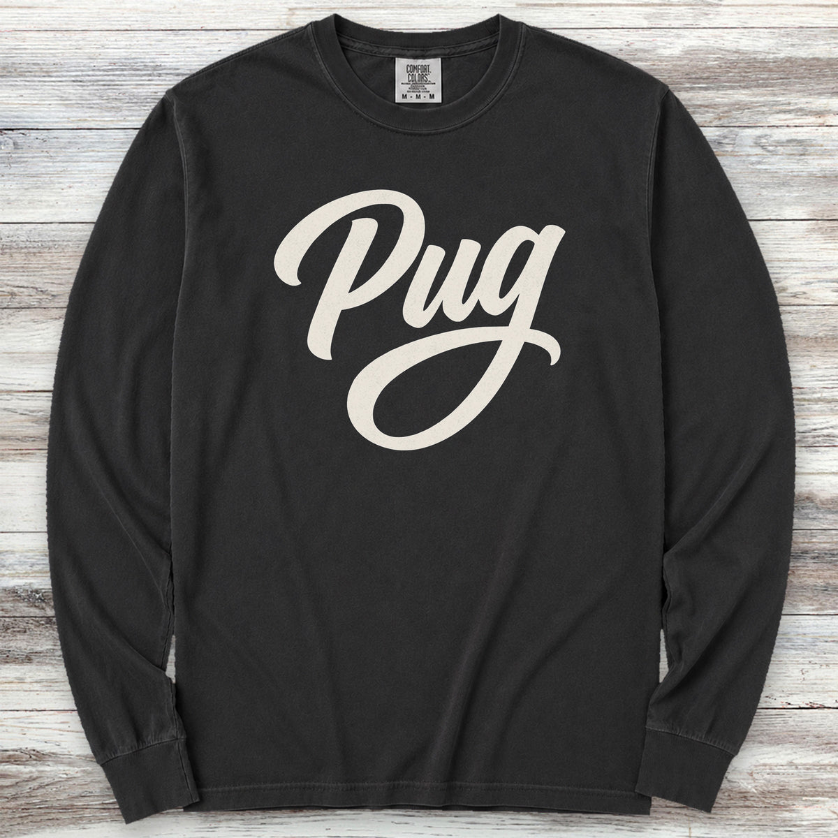 Pug Team Long Sleeve Tee - Black