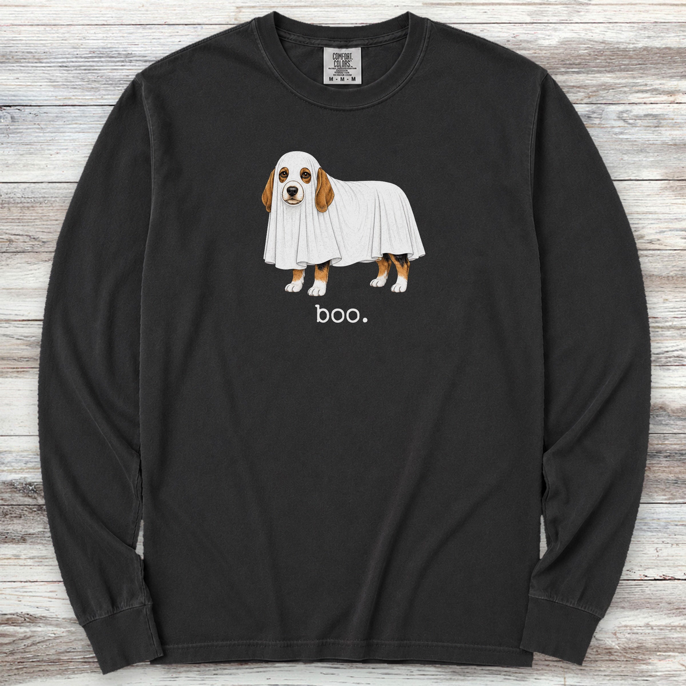 Beagle Boo Long Sleeve Tee - Black