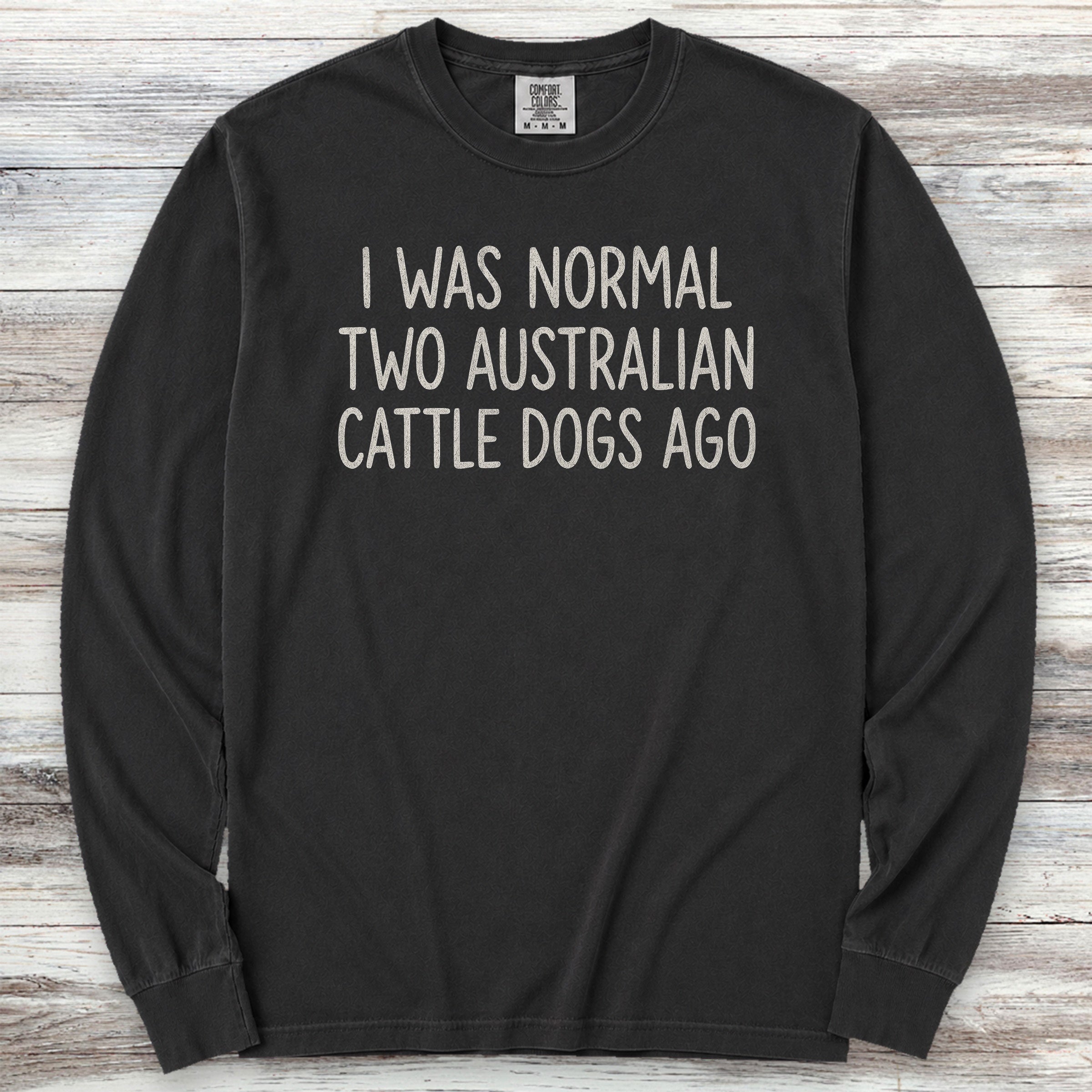 Australian Cattle Dog Normal Long Sleeve Tee - Black