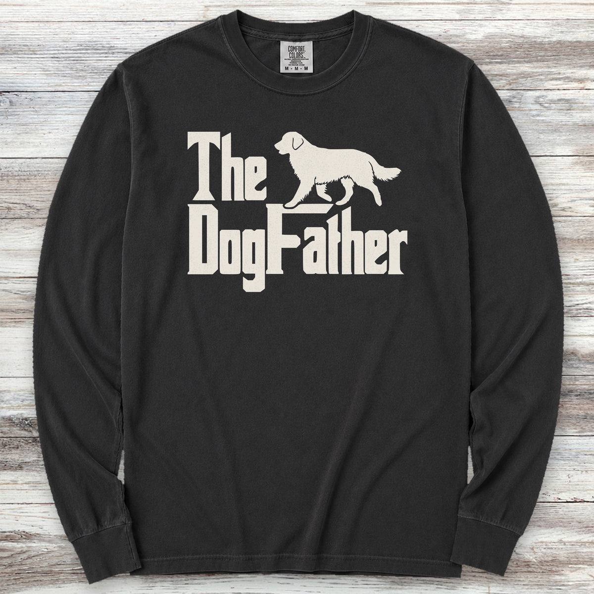 Golden Retriever Dog Father Long Sleeve Tee - Black