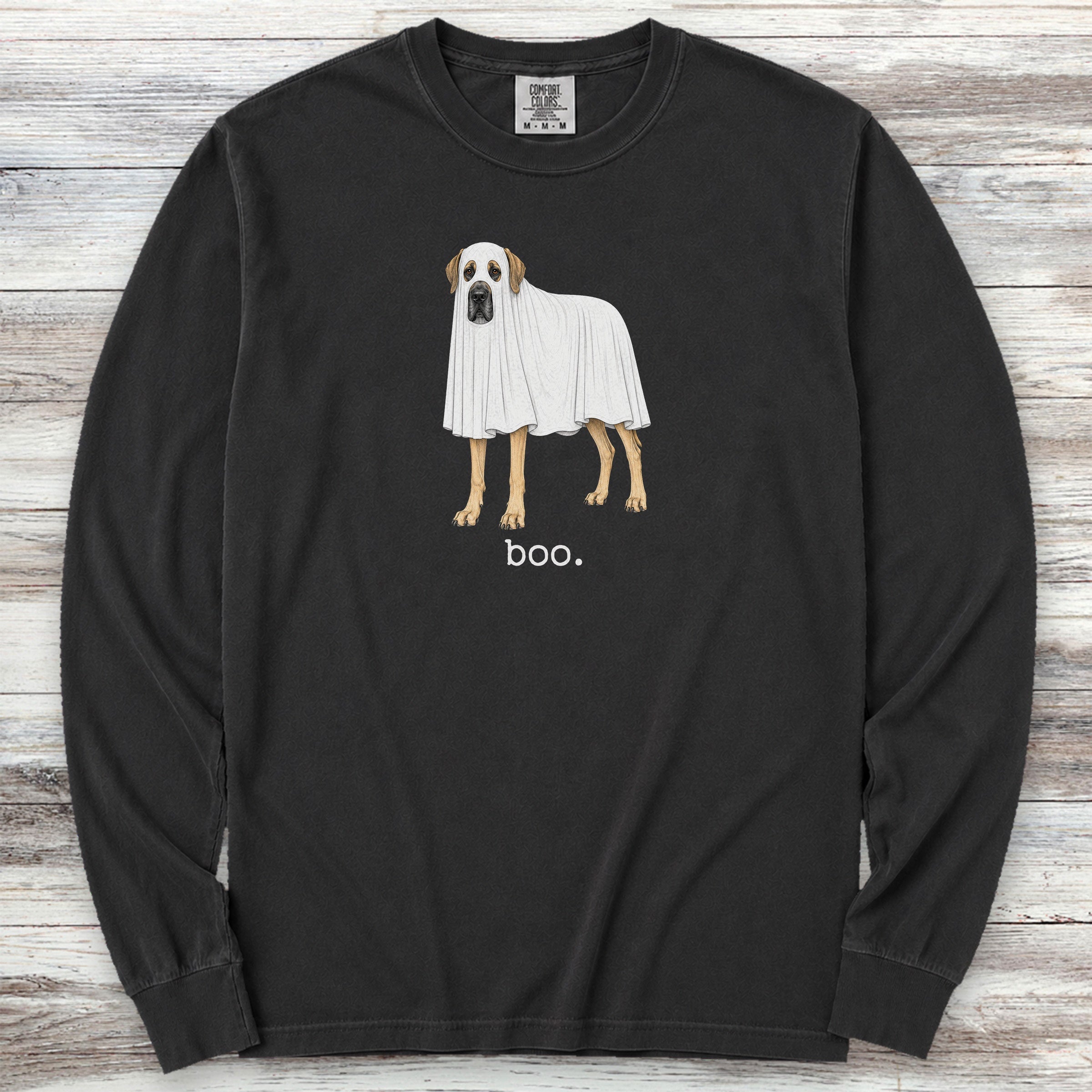 Great Dane Boo Long Sleeve Tee - Black