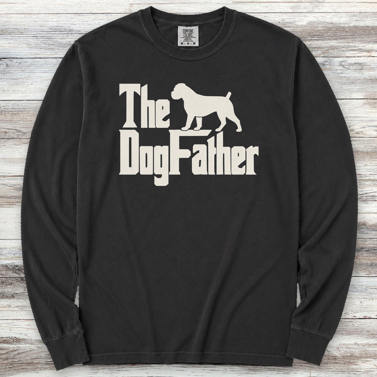 Boxer Dog Father Long Sleeve Tee - Black