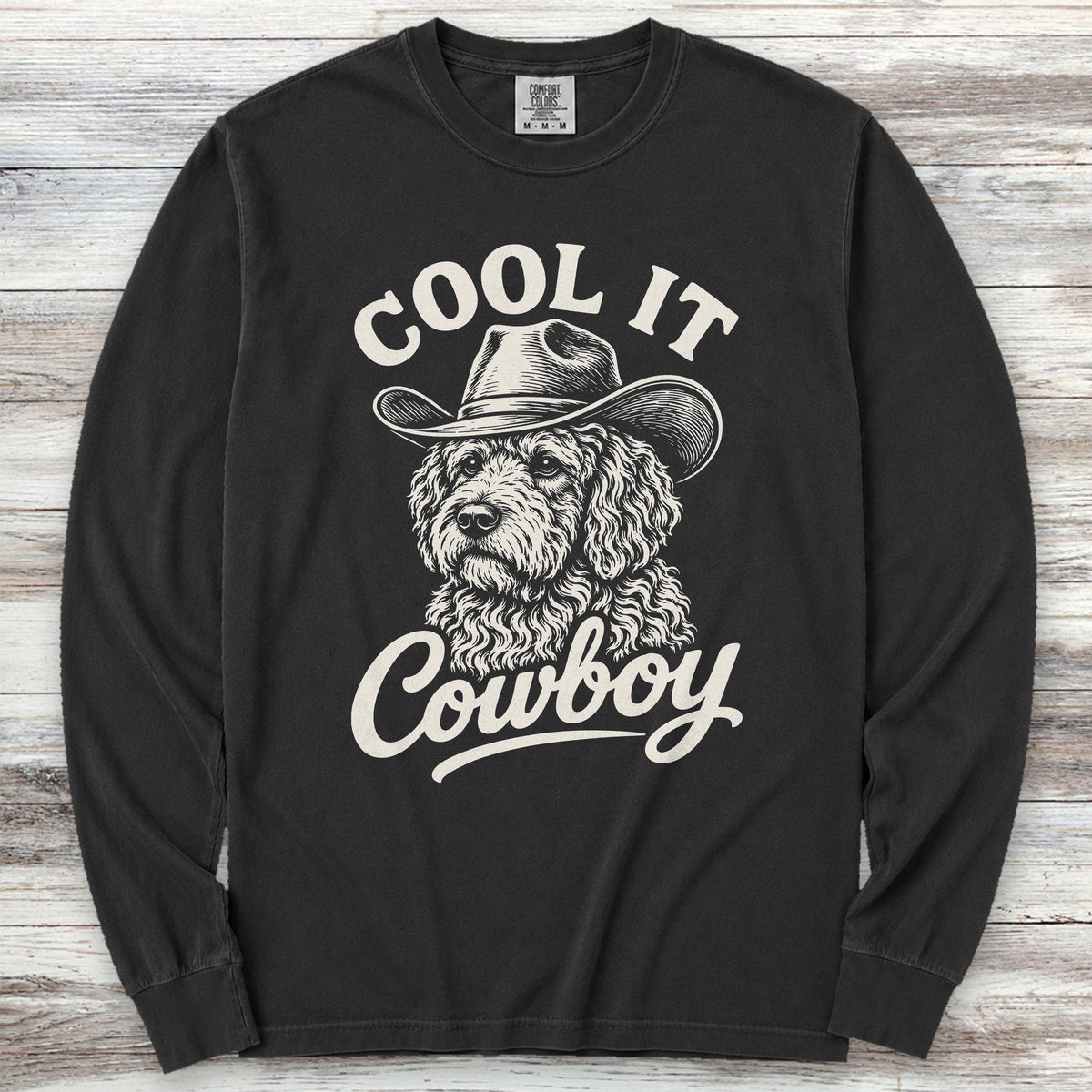 Labradoodle Cool It Long Sleeve Tee - Black