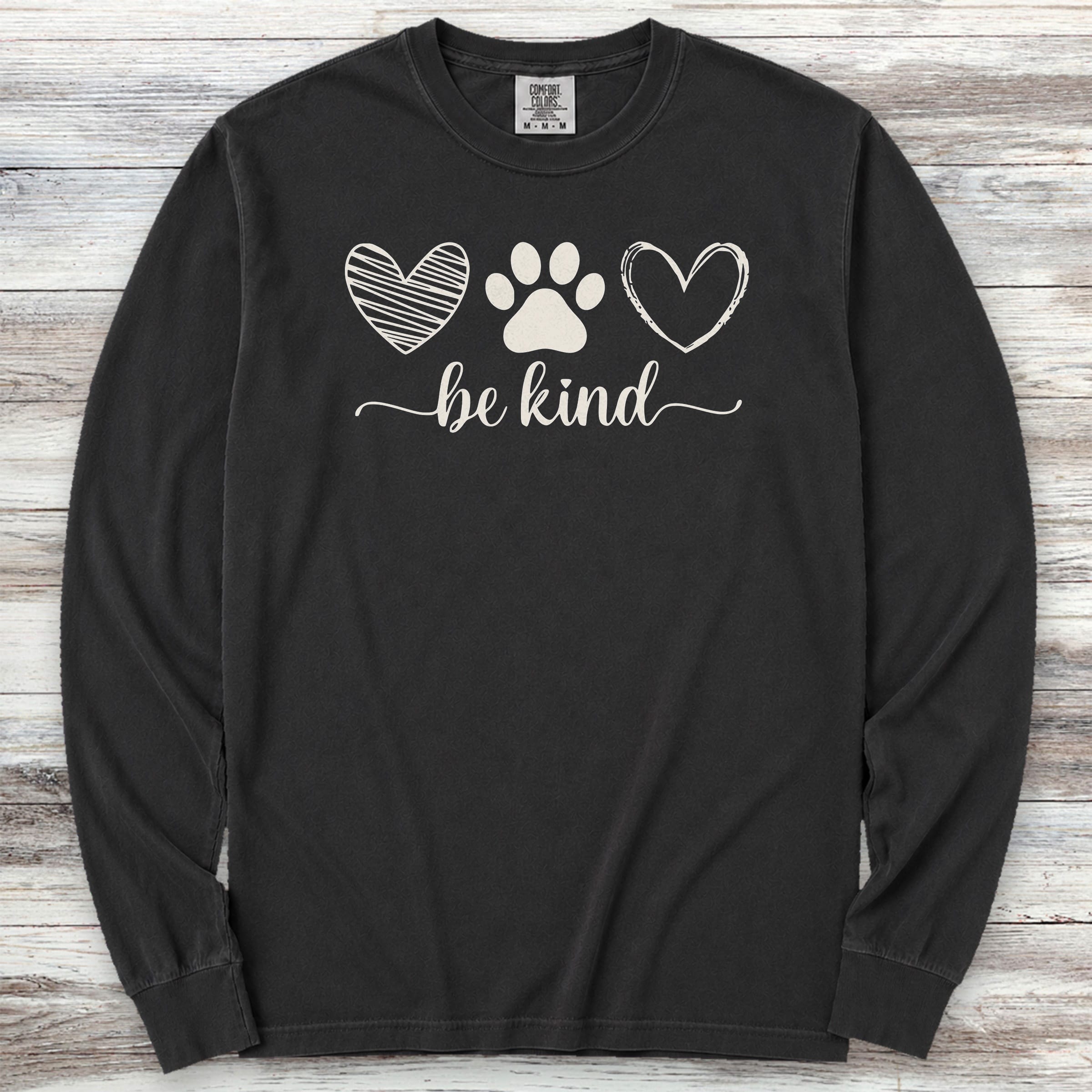 Be Kind Long Sleeve Tee - Black
