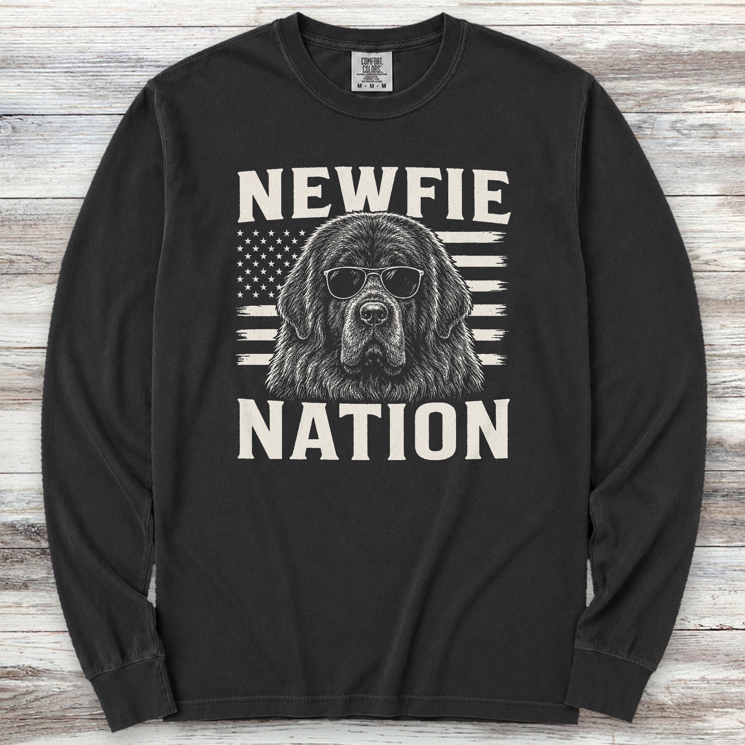 Newfoundland Nation Long Sleeve Tee - Black