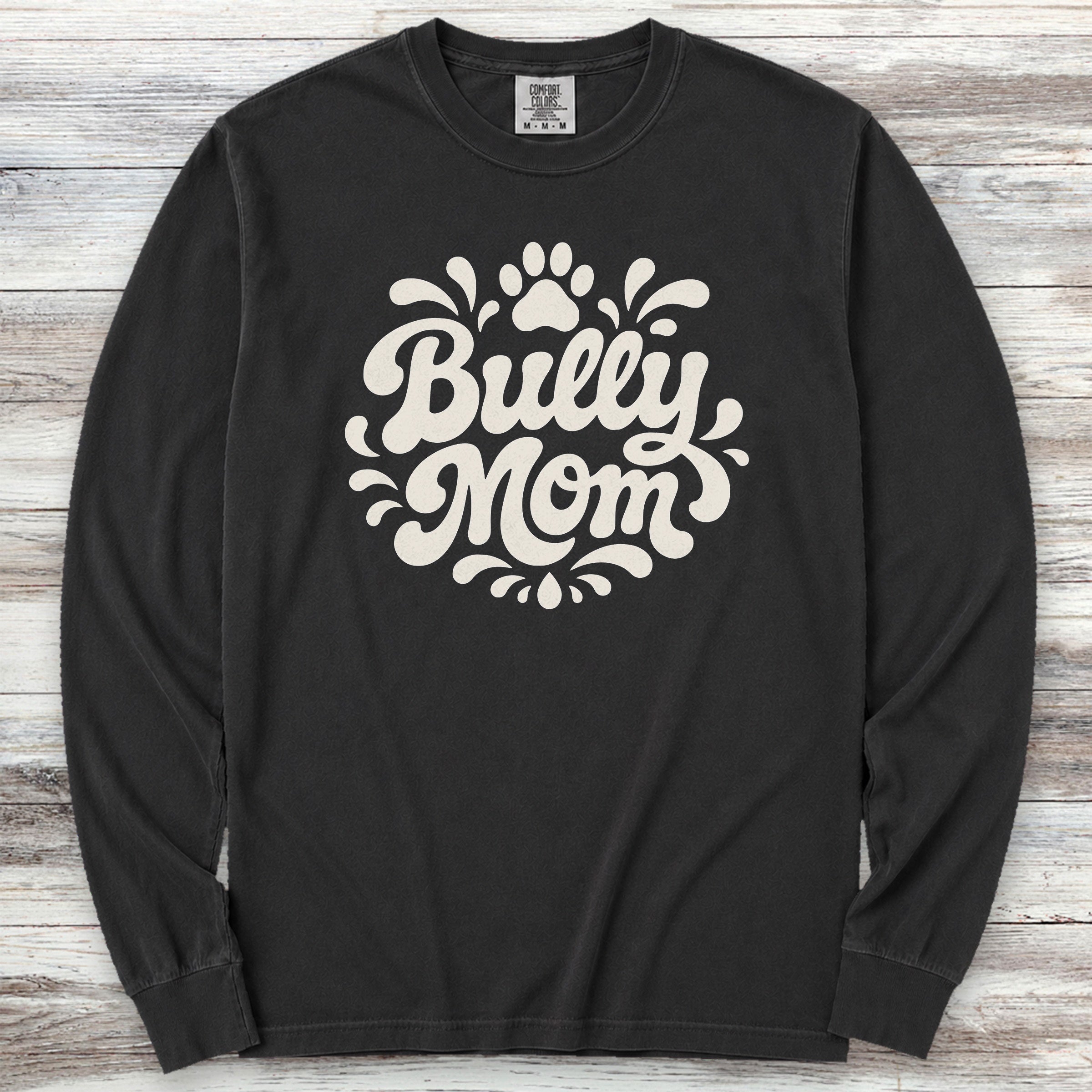 American Bully Groovy Mom Long Sleeve Tee - Black