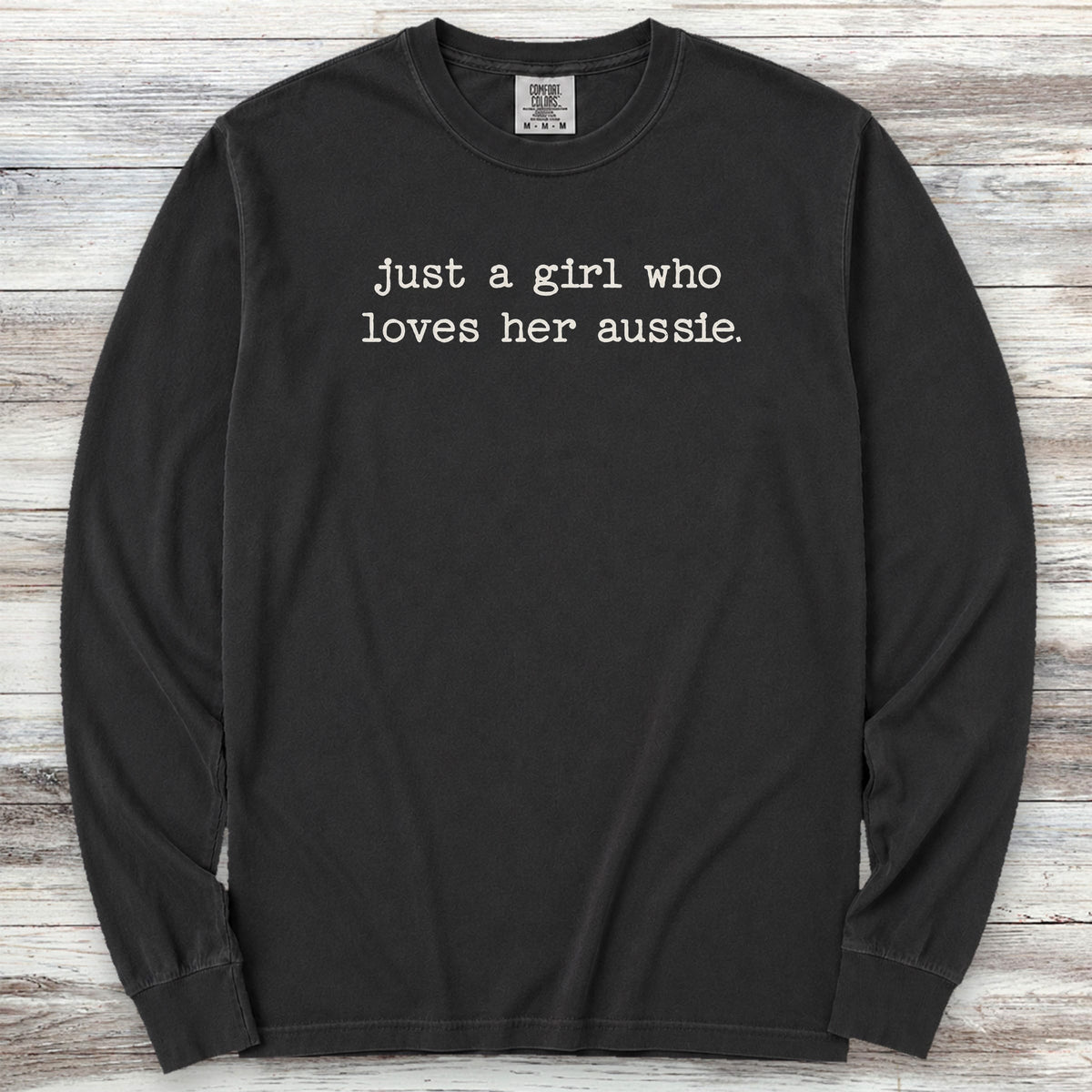 Aussie Girl Long Sleeve Tee - Black