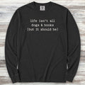 Dogs & Books Long Sleeve Tee - Black