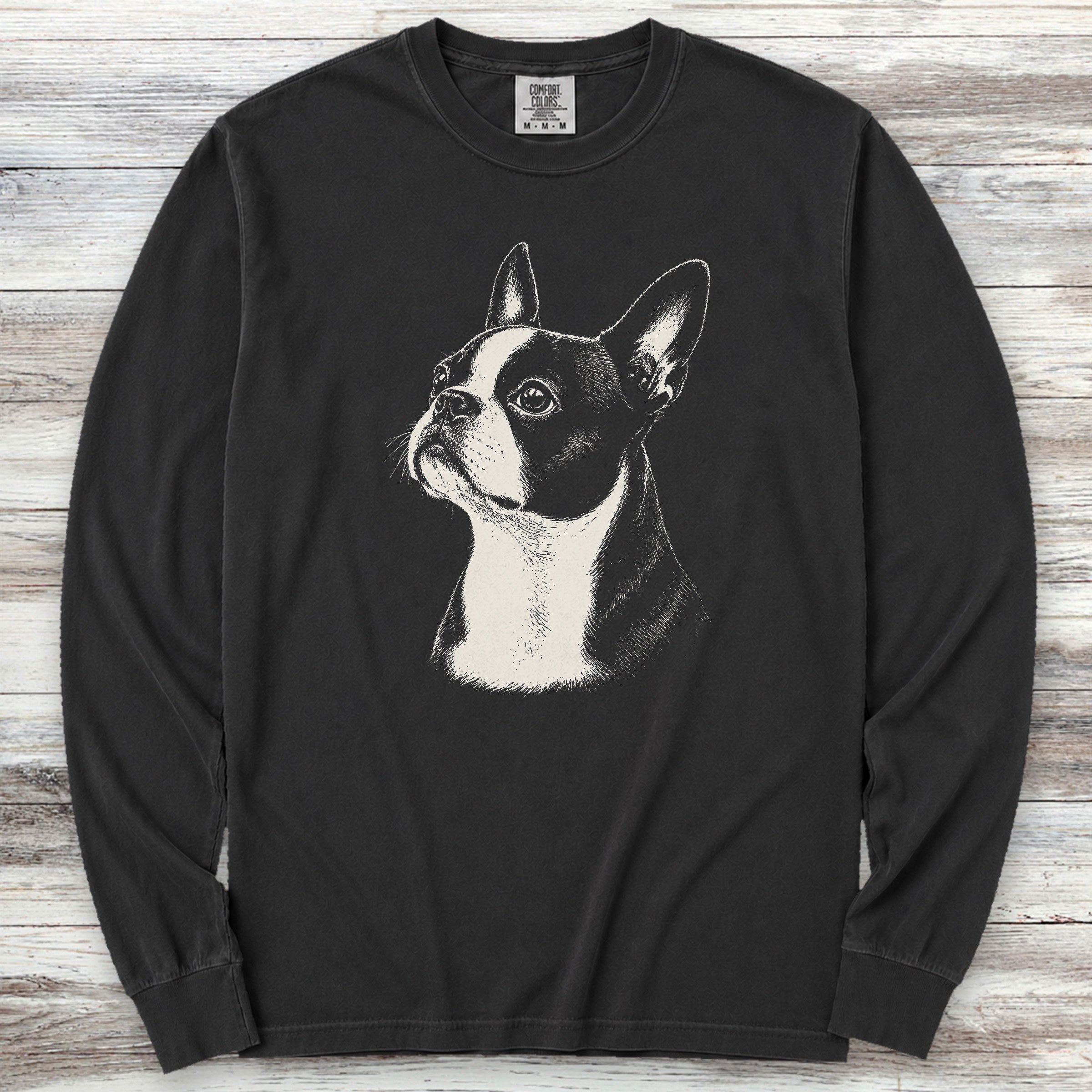 Boston Terrier Loyalty Long Sleeve Tee - Black
