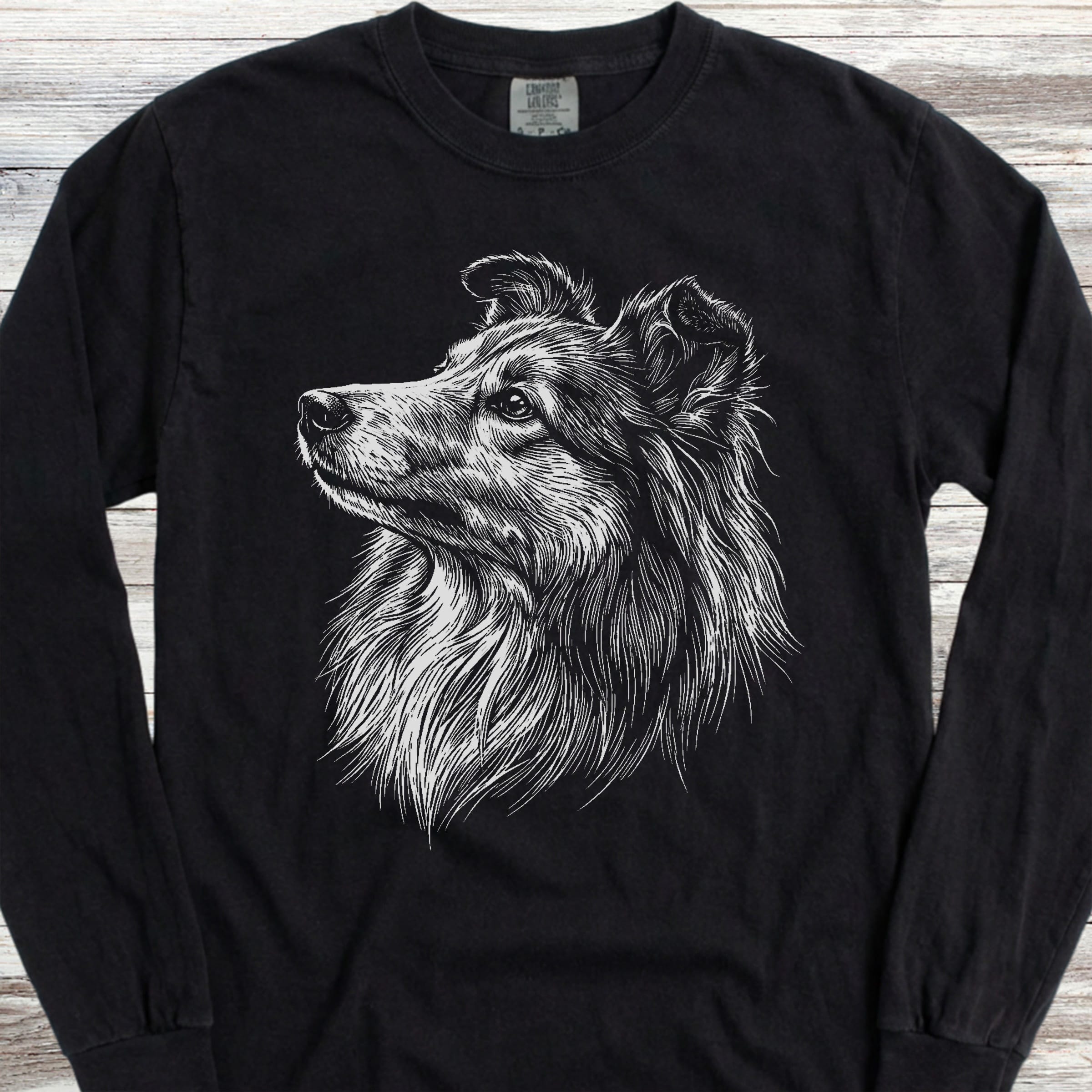 Shetland Sheepdog Loyalty Long Sleeve Tee - Black