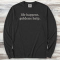 Golden Retriever Help Long Sleeve Tee - Black