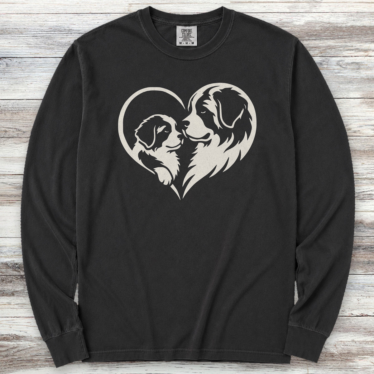 Saint Bernard Heart Bond Long Sleeve Tee - Black