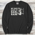 Shetland Sheepdog Rain Long Sleeve Tee - Black
