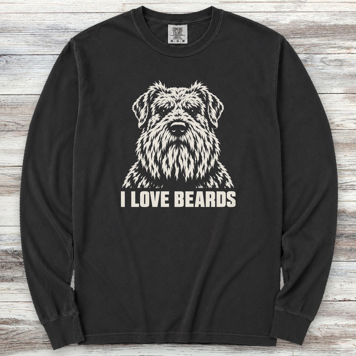 Bouvier I Love Beards Long Sleeve Tee - Black