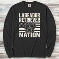 Labrador Retriever Black Nation Long Sleeve Tee - Black