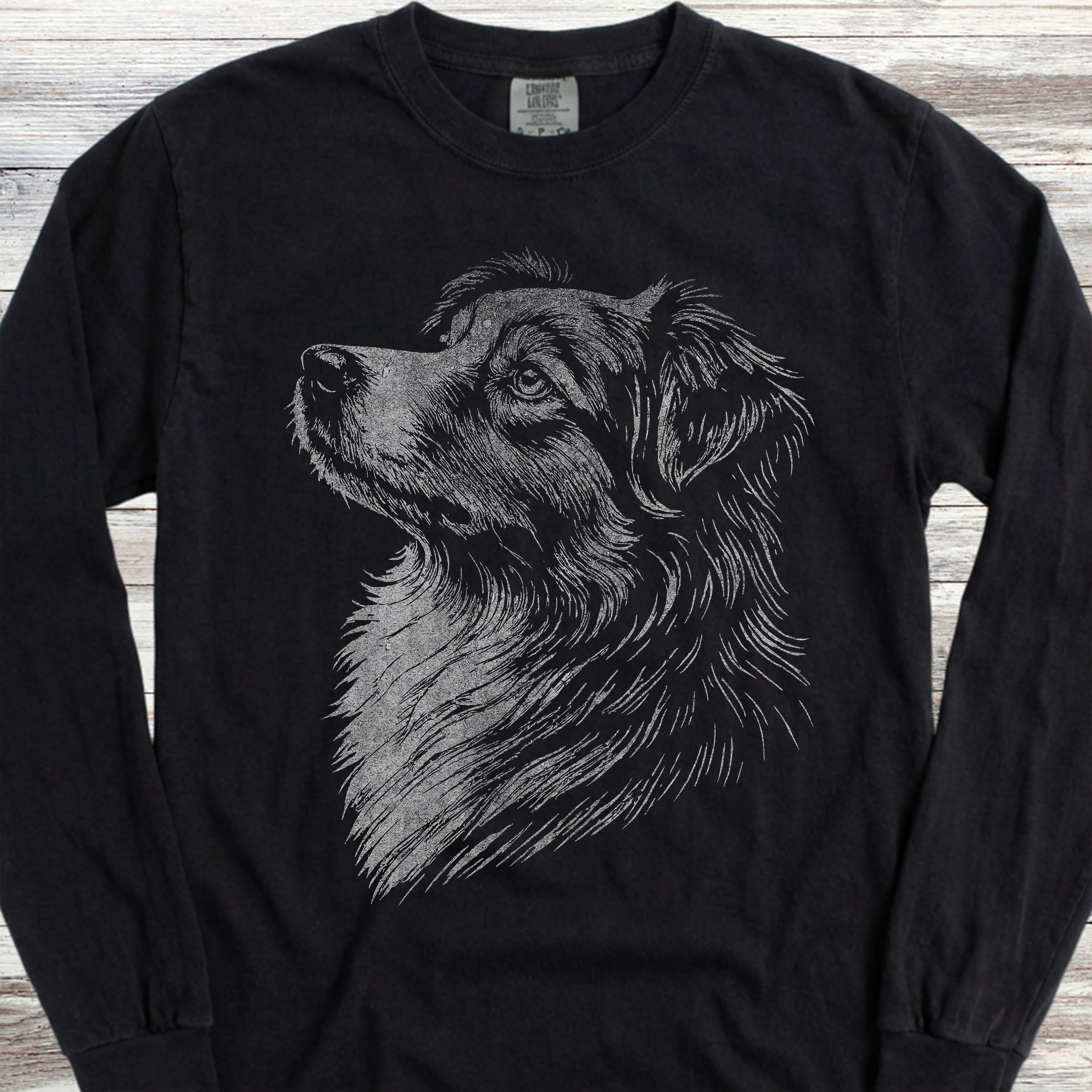 Australian Shepherd Loyalty Long Sleeve Tee - Black