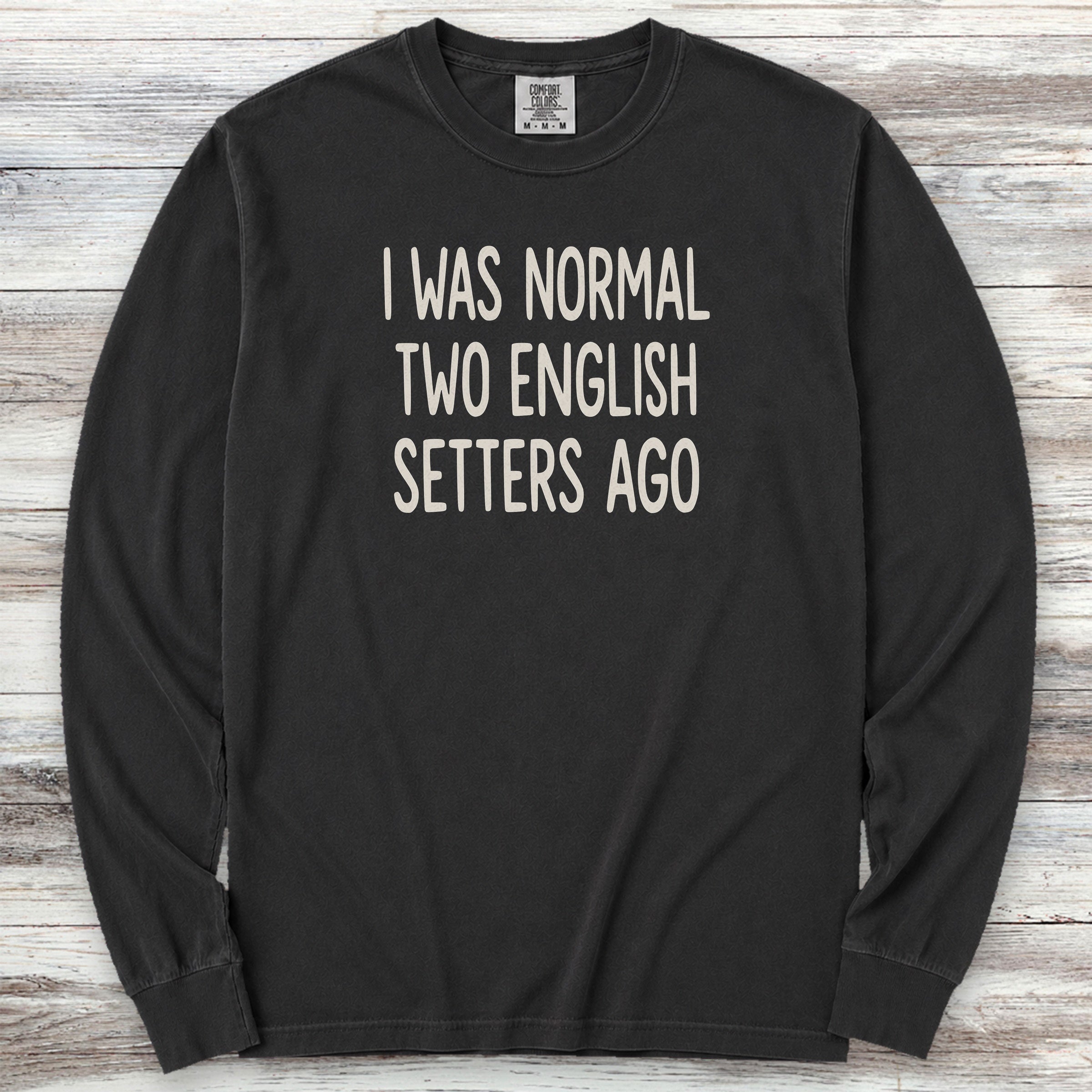 English Setter Normal Long Sleeve Tee - Black