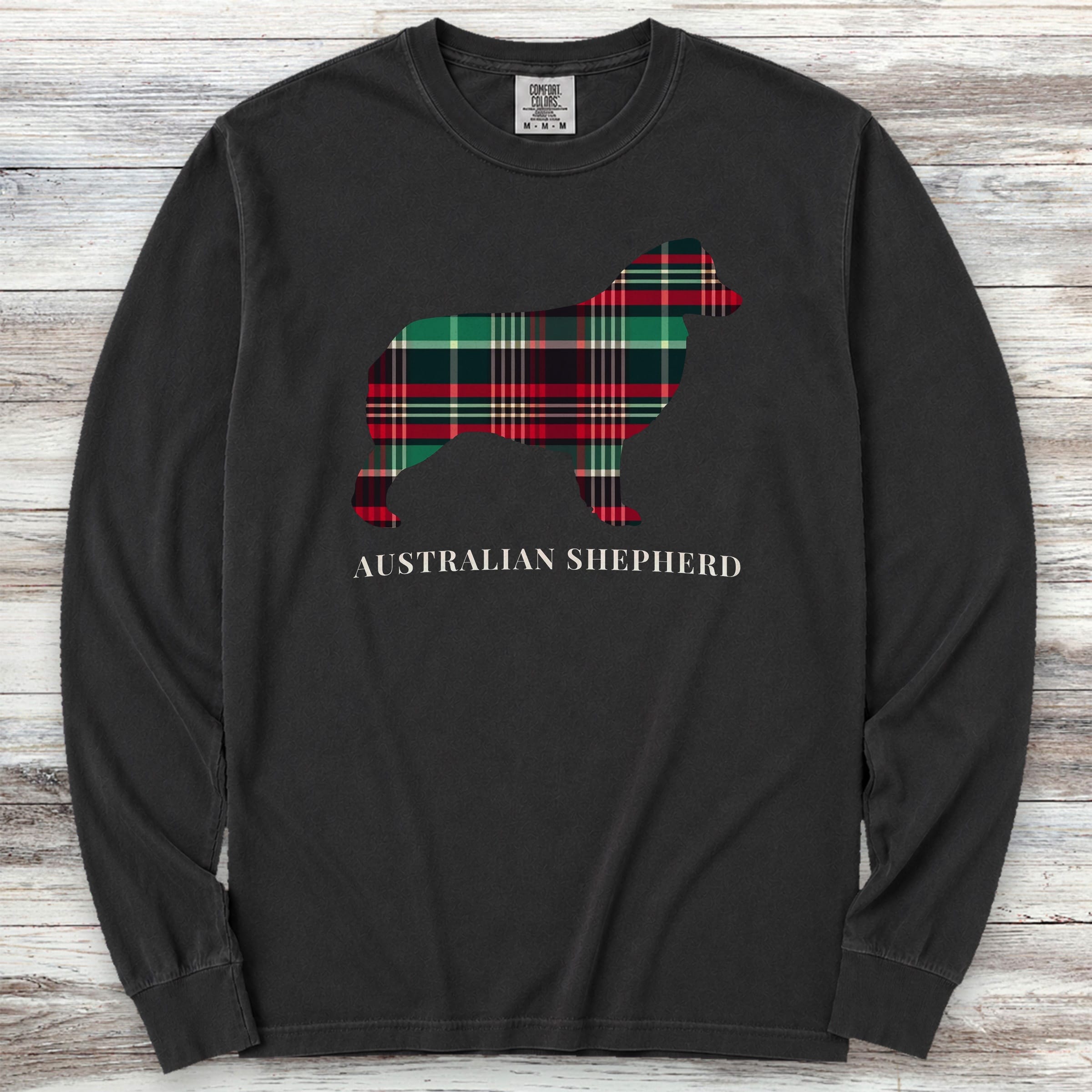 Australian Shepherd Winter 2025 Long Sleeve Tee - Black