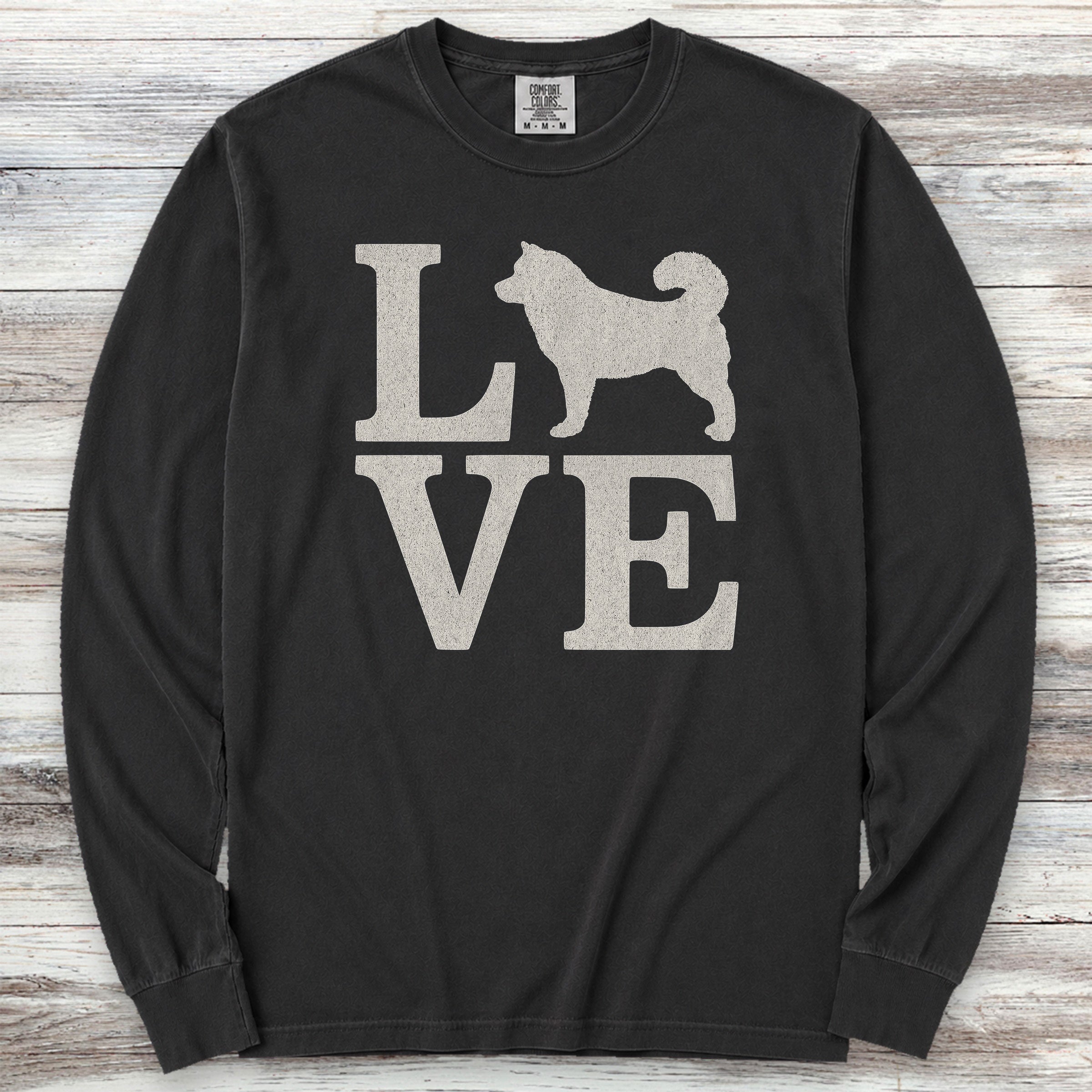 Malamute Love Long Sleeve Tee - Black