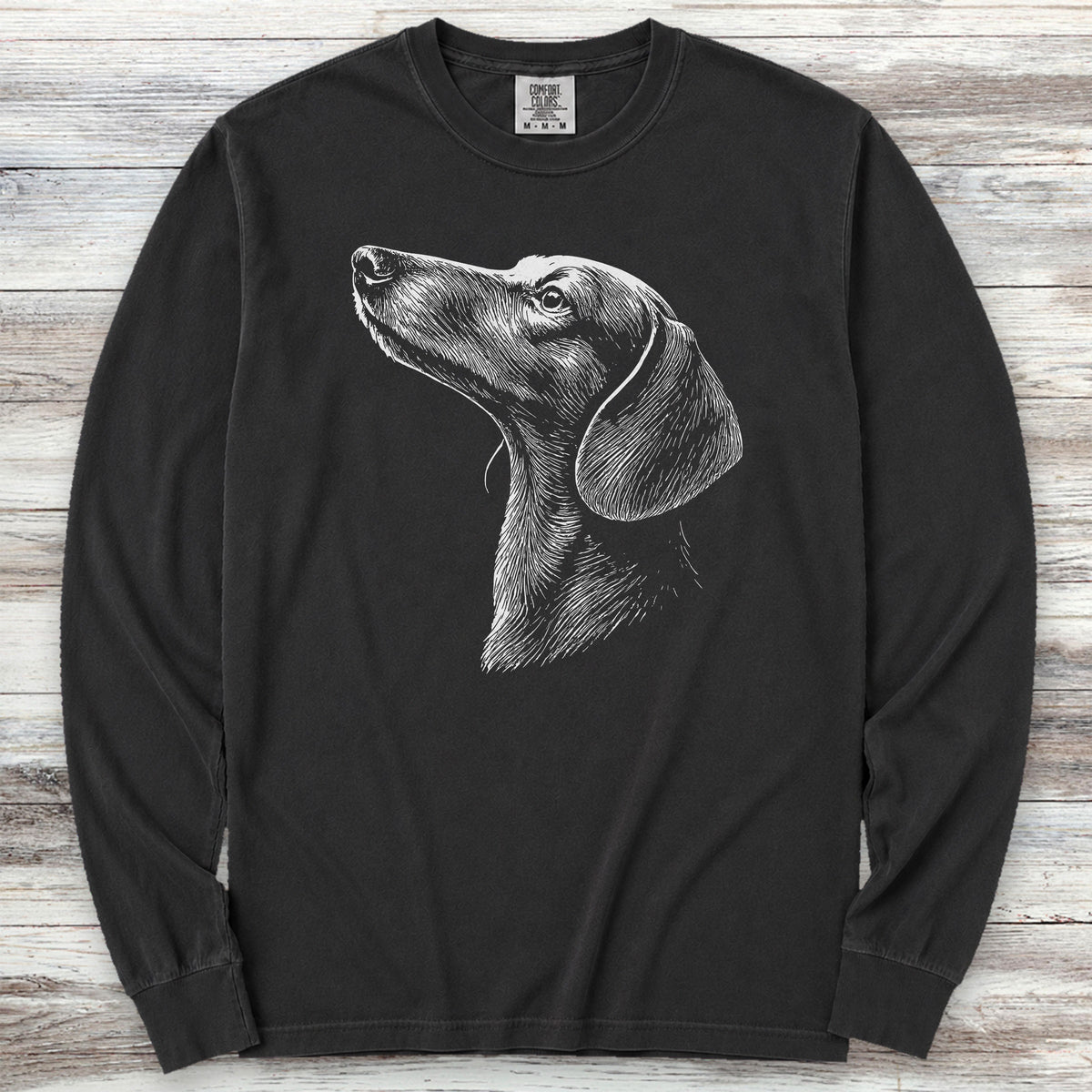 Dachshund Loyalty Long Sleeve Tee - Black