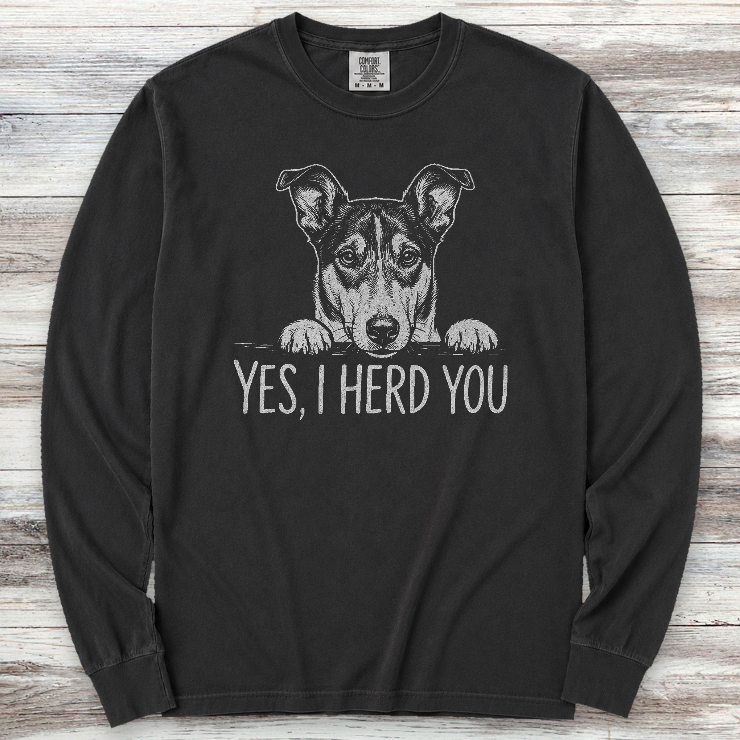 Smooth Collie Herd You Long Sleeve Tee - Black