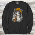 Shetland Sheepdog Herd You Beanie Long Sleeve Tee - Black