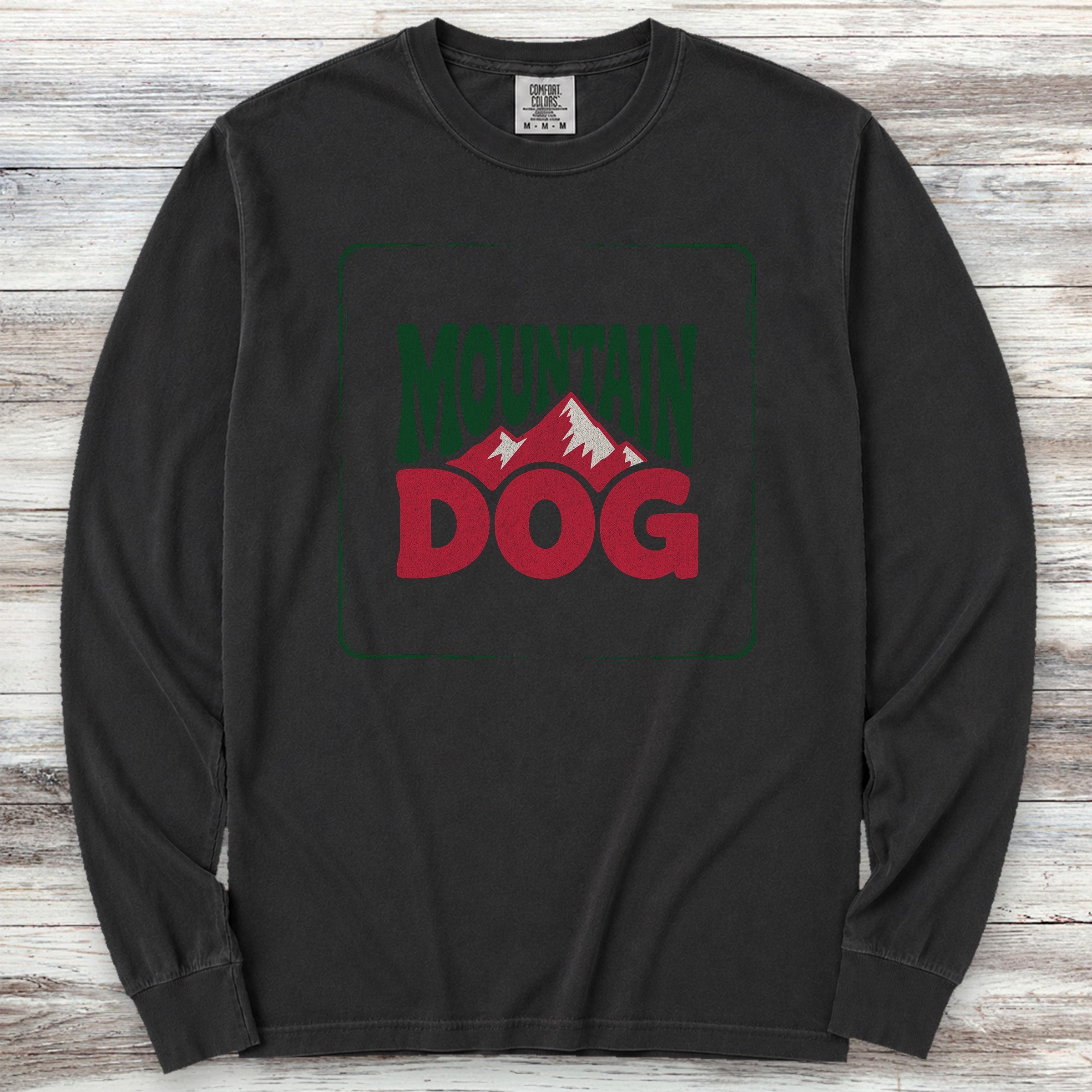 Mountain Dog Long Sleeve Tee - Black